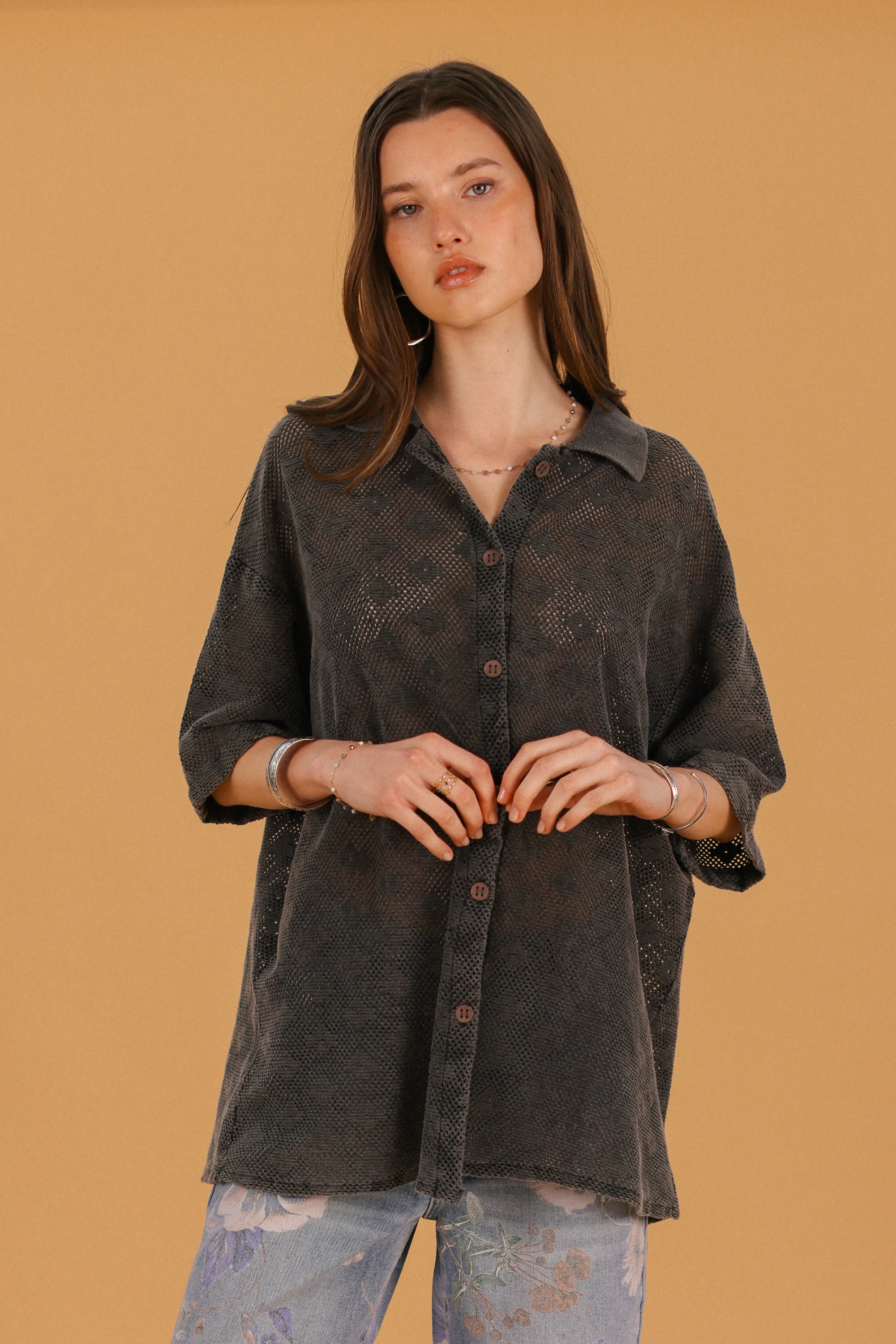 Shirt Elio Stonewashed Grey - Image 9