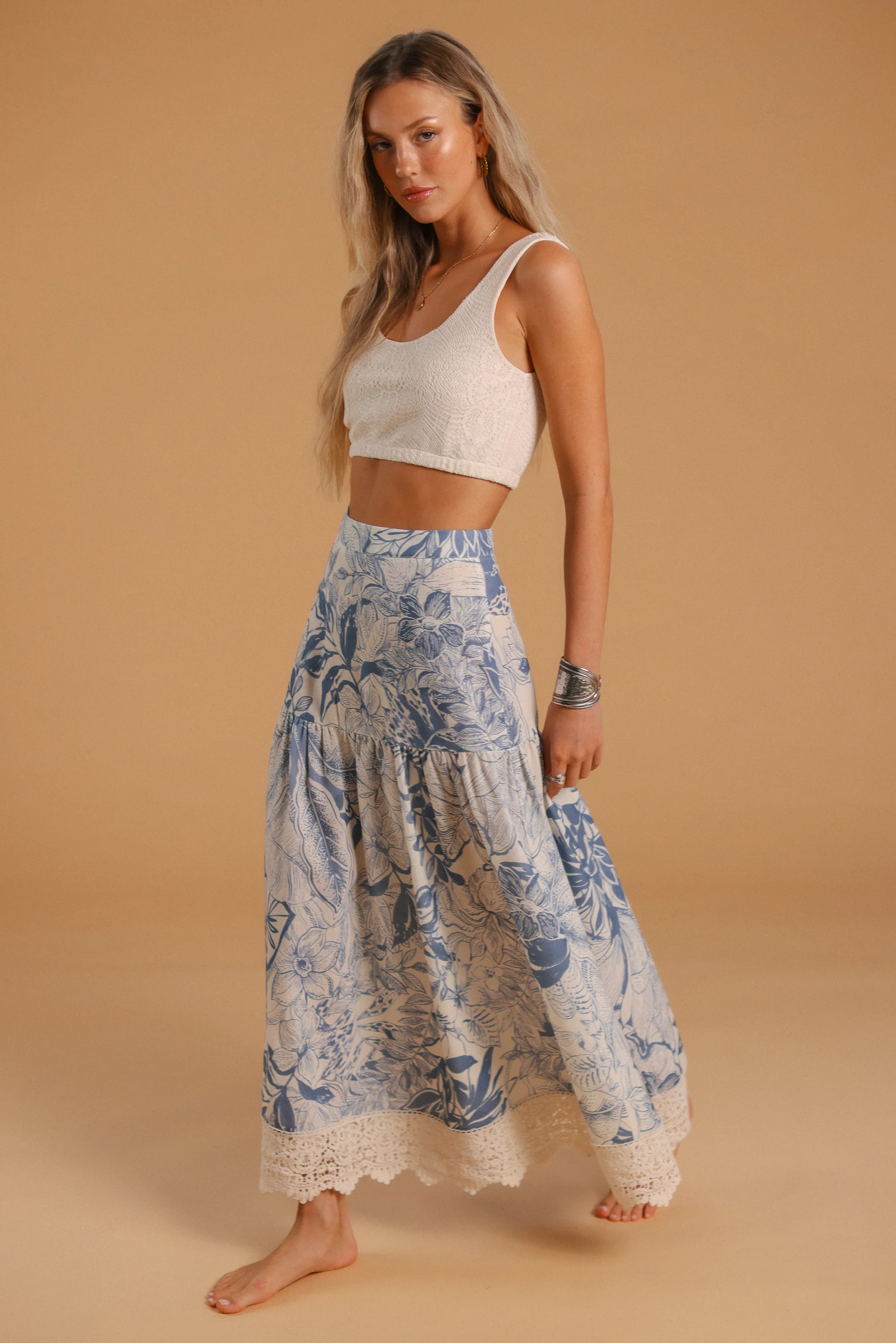 Skirt Celina Blue Flowers - Image 11